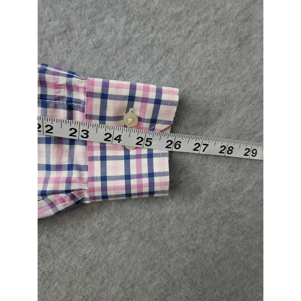 Banana Republic Men Shirt M Multicolor Plaid Button Down Long Sleeve Logo Casual